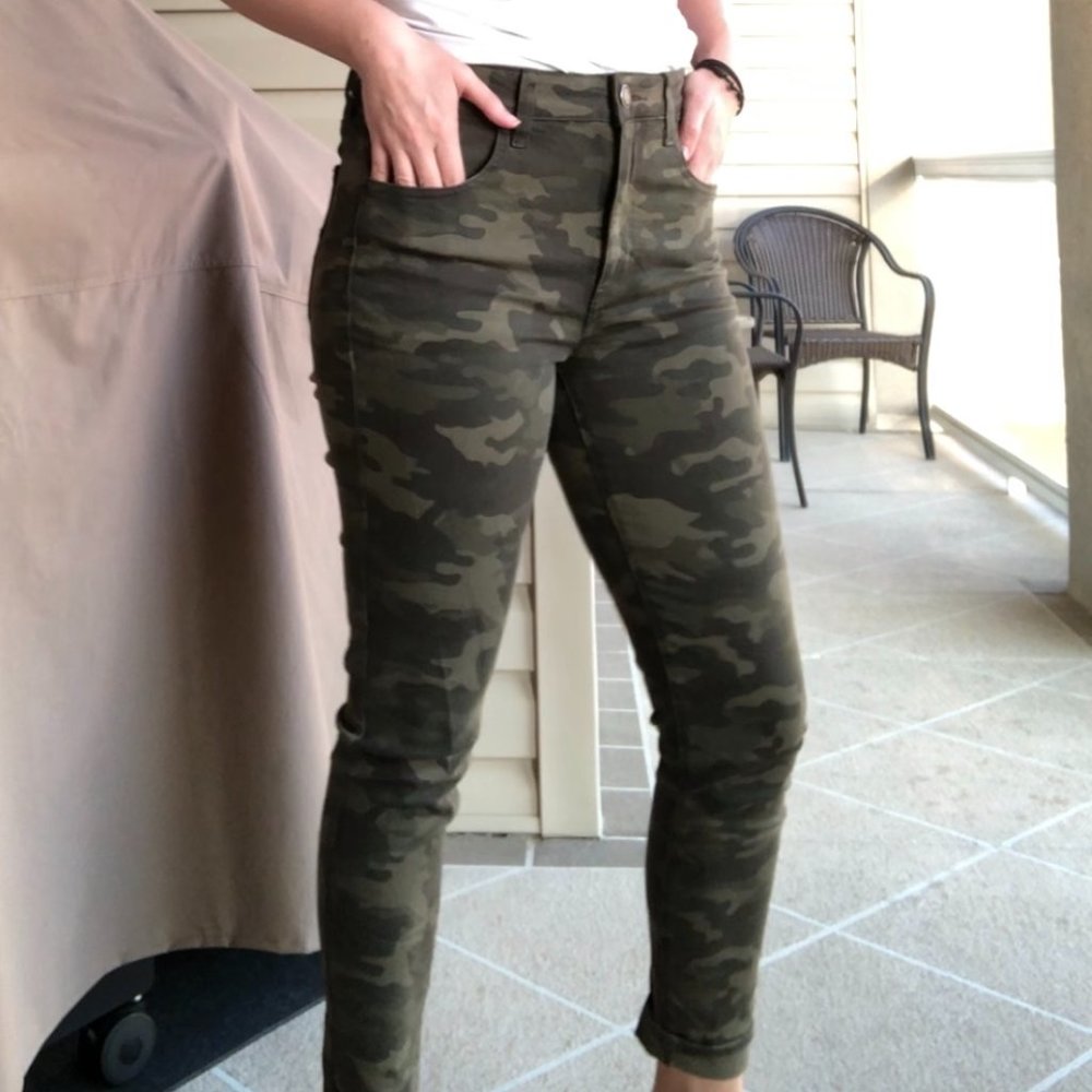 High-Waisted Camo Jeans